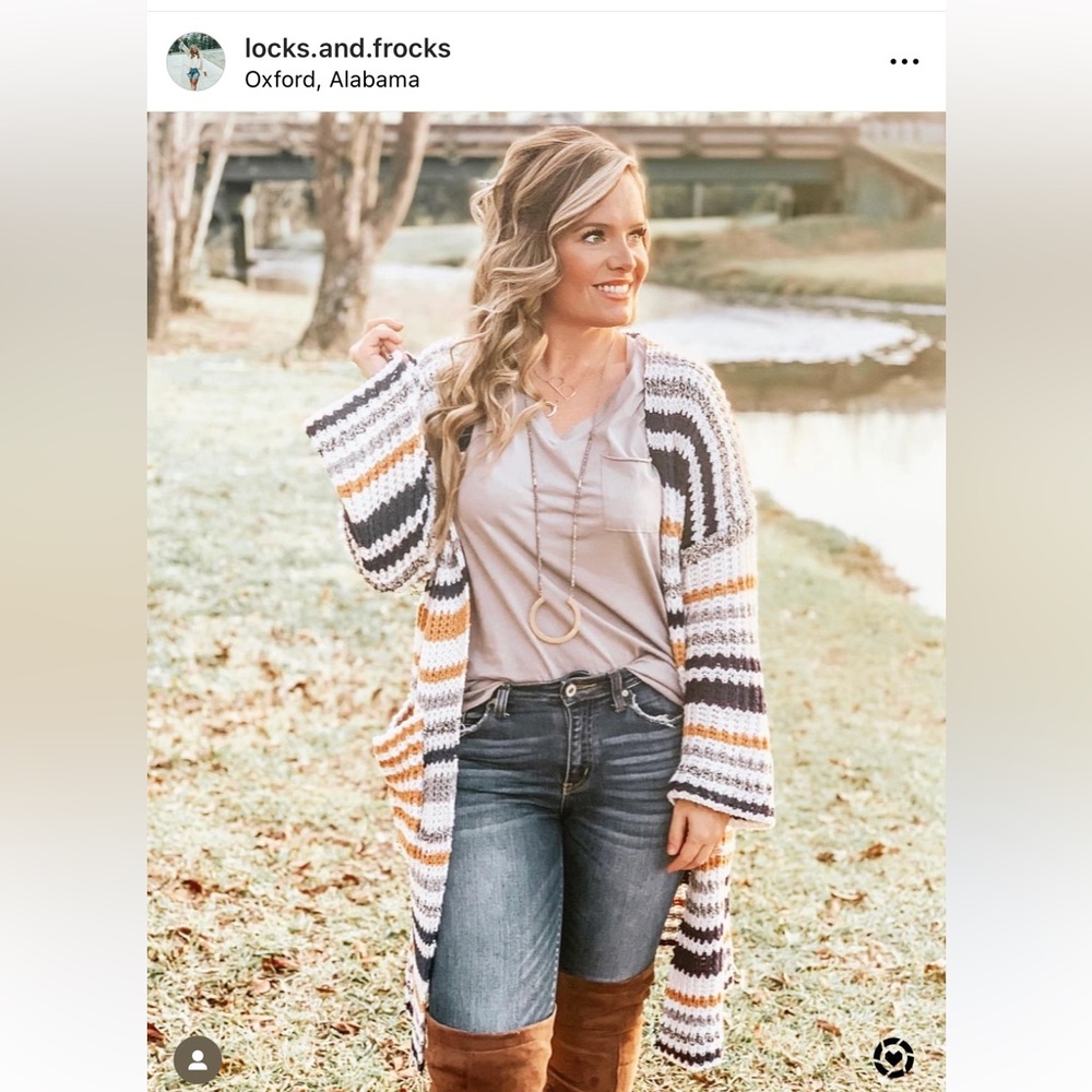 Multicolor Midi Cardigan